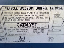 2007 HONDA ODYSSEY, BLUE, EX-L, 3.5L, AT, FWD,  A25127